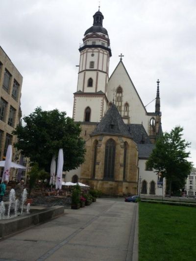 Thomaskirche in Leipzig, in der Johann Sebastian Bach als Kantor gearbeitet hat.