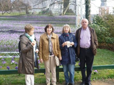 Die drei Grazien Brigitte, Wiebke, Margret und der Hahn im Korb, unser  Dieter!